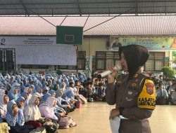 Beri Edukasi Keselamatan Lalu Lintas kepada Pelajar SMPN 1 Bangkinang Kota, ini Pesan Kasar Lantas Polres Kampar