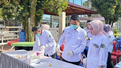 Lapas Bangkinang Bersama BNK Kampar Gelar Tes Urine Kepada Petugas Dan WBP