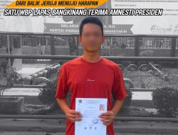 Terima Amnesti Presiden, Satu WBP Lapas IIA Bangkinang Bebas