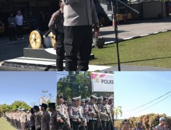 Antisipasi Segala Kemungkinan, Kapolres Kampar Pimpin Simulasi Pengamanan Mako Polres