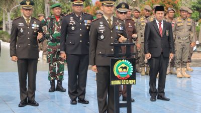 Sempena HUT TNI Ke 80, Sinergitas TNI POLRI Terpampang Jelas dalam Giat Ziarah dan Tabur Bunga