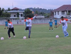 Dandim 0313 KPR Bersama Kapolres Kampar Buka Turnamen Sepakbola Sempena HUT TNI Ke 80