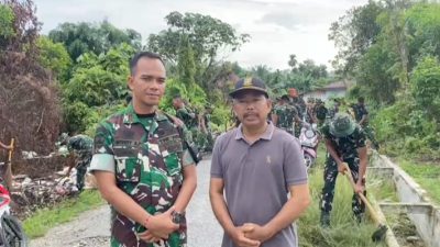Yonif TP 898/PC dan Masyarakat Serbu Gorong-Gorong, Danyonif: Mari Bersama Wujudkan Lingkungan Bersih