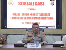 Sosialisasikan UU Nomor 1 TAHUN 2023 Tentang KUHP & UU Nomor 20 Tahun 2025 Tentang KUHAP, Kapolres Kampar Tunjuk Kasat Reskrim Sebagai Pemateri