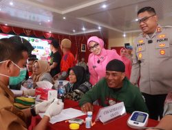 Polri Untuk Masyarakat, Polres Kampar Adakan Baksos dan Aksi Sehat Untuk Masyarakat