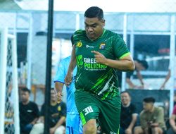 Dengan Gagah Kapolres Kampar Lakukan Kick Off, Buka Turnamen Mini Soccer Kapolres Cup I