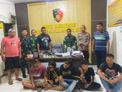Batalyon TP 898/PC Giring Terduga Pelaku Tindak Pidana Narkoba Ke Polsek Kampar Kiri, Danyonif : Ini Wujud Nyata Sinergi TNI- Polri