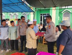 Berikan Bantuan Pasca Kebakaran, Kapolres Kampar Tunjukkan Simpatik Terhadap Musibah yang Dialami Ponpes Syekh Burhanuddin